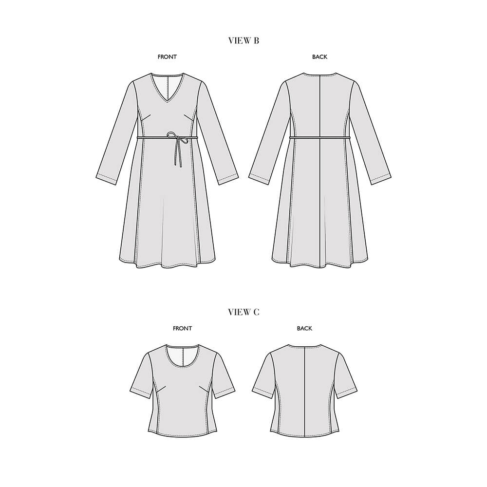 Maia — Dress with Short Sleeves, Dress with Long Sleeves, Blouse, Type - Premium Paper, Single Size - 10 to 16
