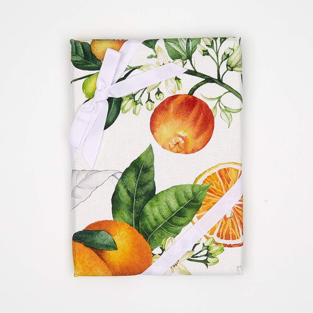 Citrus Orange Towels, Set of 2