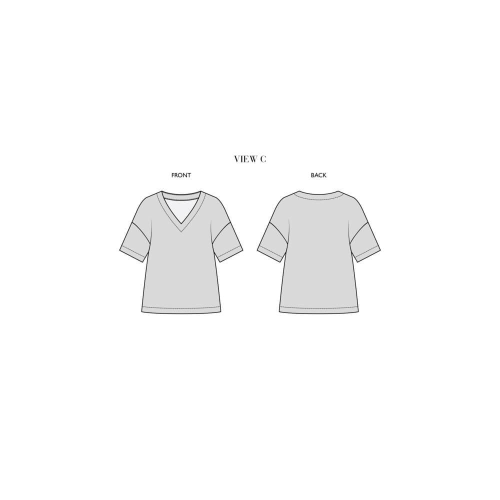 Aurelia Pattern Collection - Round and V-Neckline Blouses, Type - Premium Paper, Single Size - 2 to 8