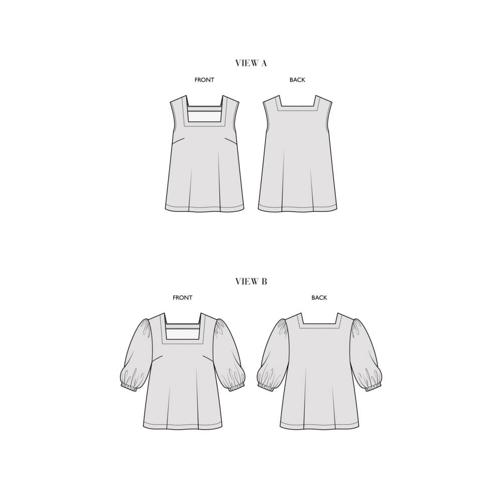 Catriona Pattern Collection - Top, Blouse, Short Dress, and Long Dress, Type - Premium Paper, Single Size - 2 to 8