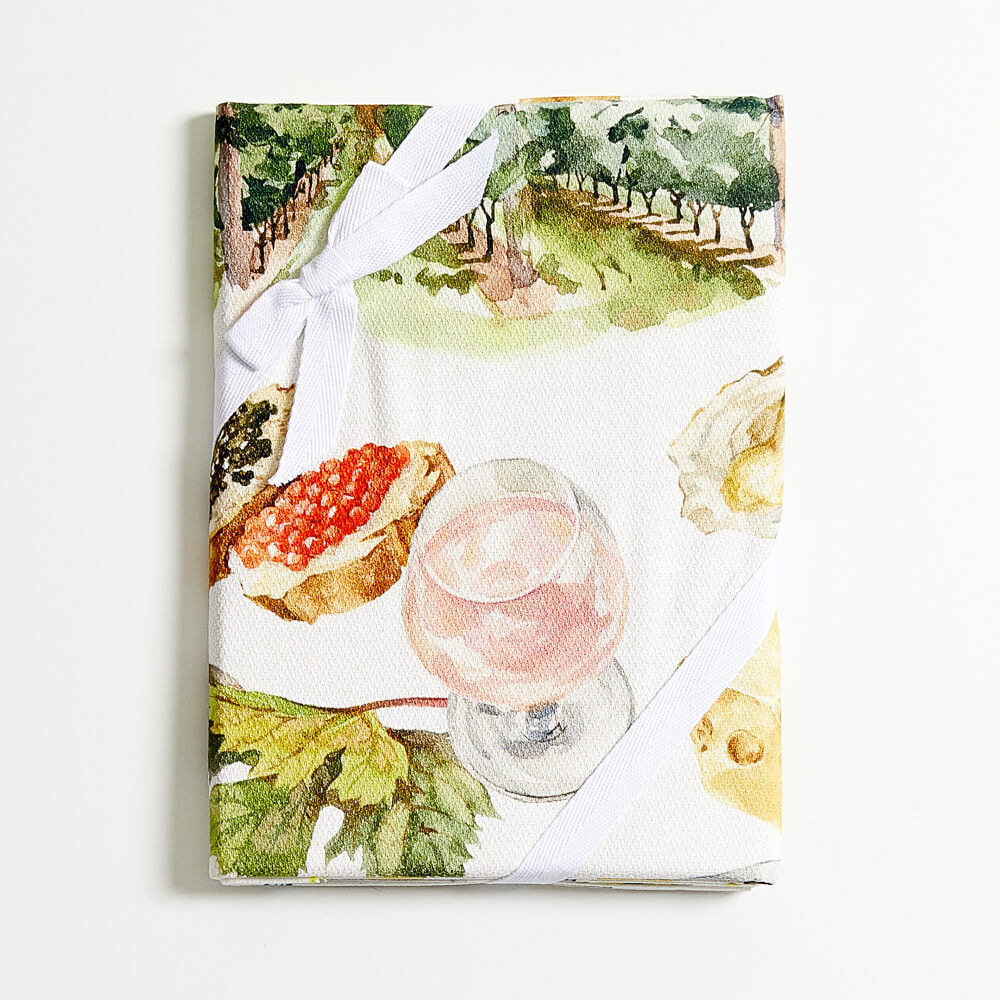 Sewing kits - White Wine - 2 Tea Towels