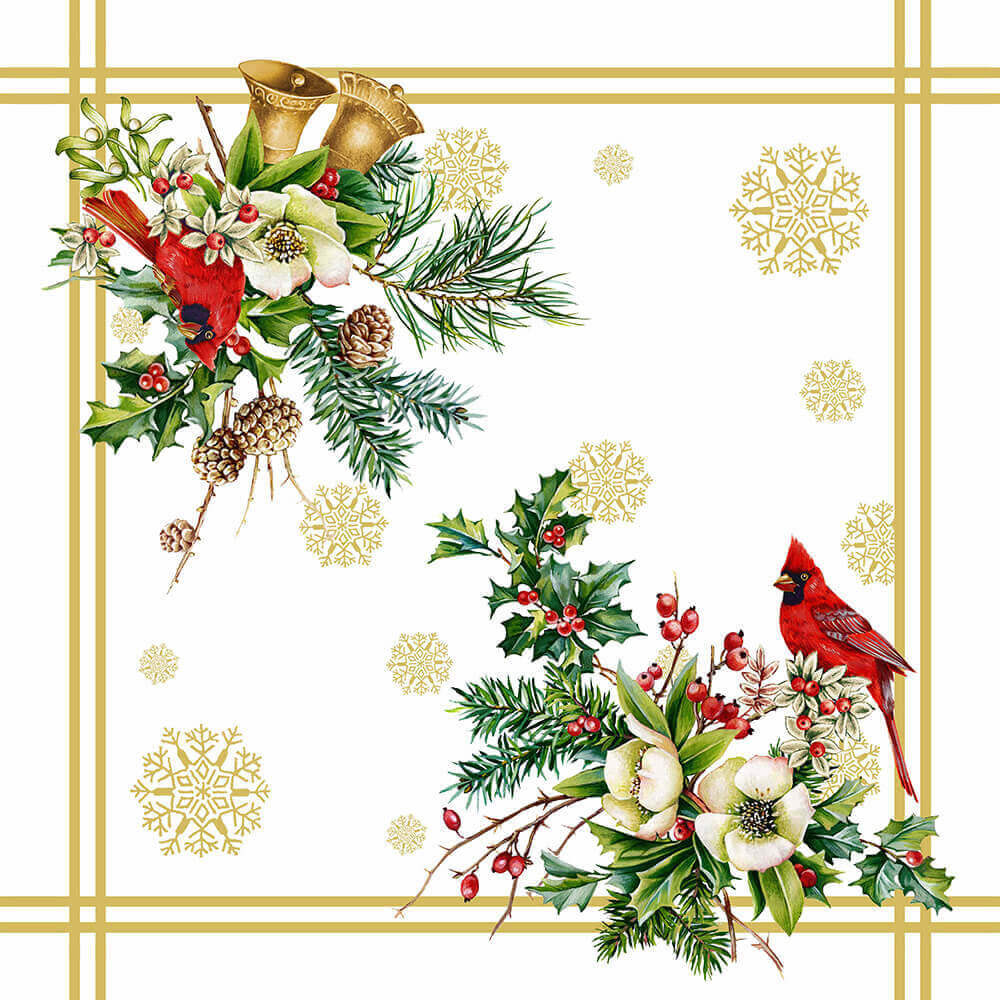 Cardinal Tablecloth and Set of 4 Napkins