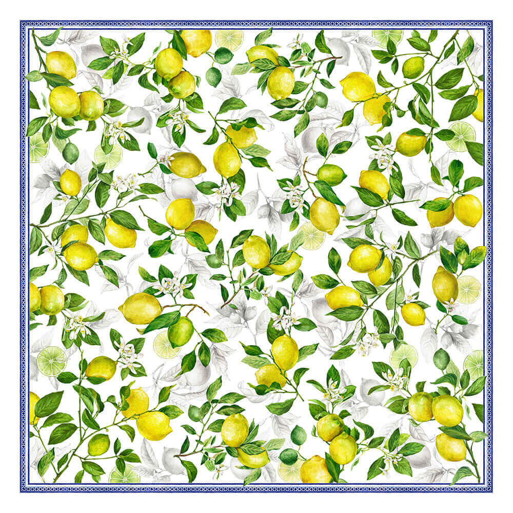 Farmers Lemon Tablecloth and Set of 4 Napkins