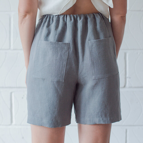 Pleated tailored bermuda shorts – Free sewing pattern download PDF #UP1022  – Unfettered Patterns