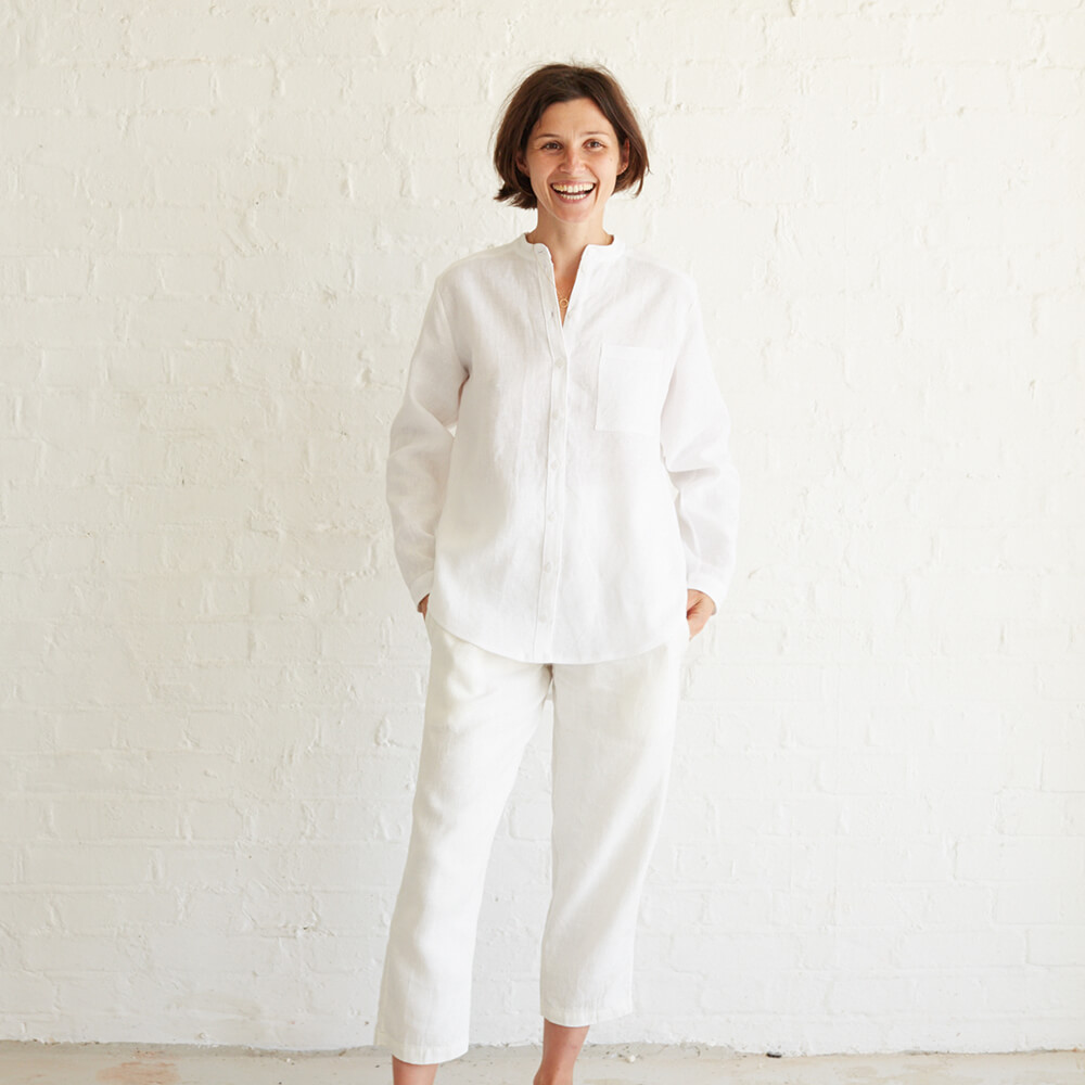 Fabrics-store.com: Jade Relaxed Linen Shirt, Type - Free PDF