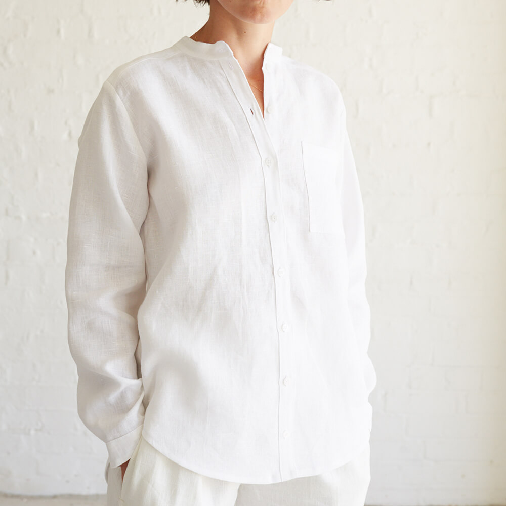 Fabrics-store.com: Jade Relaxed Linen Shirt, Type - Free PDF