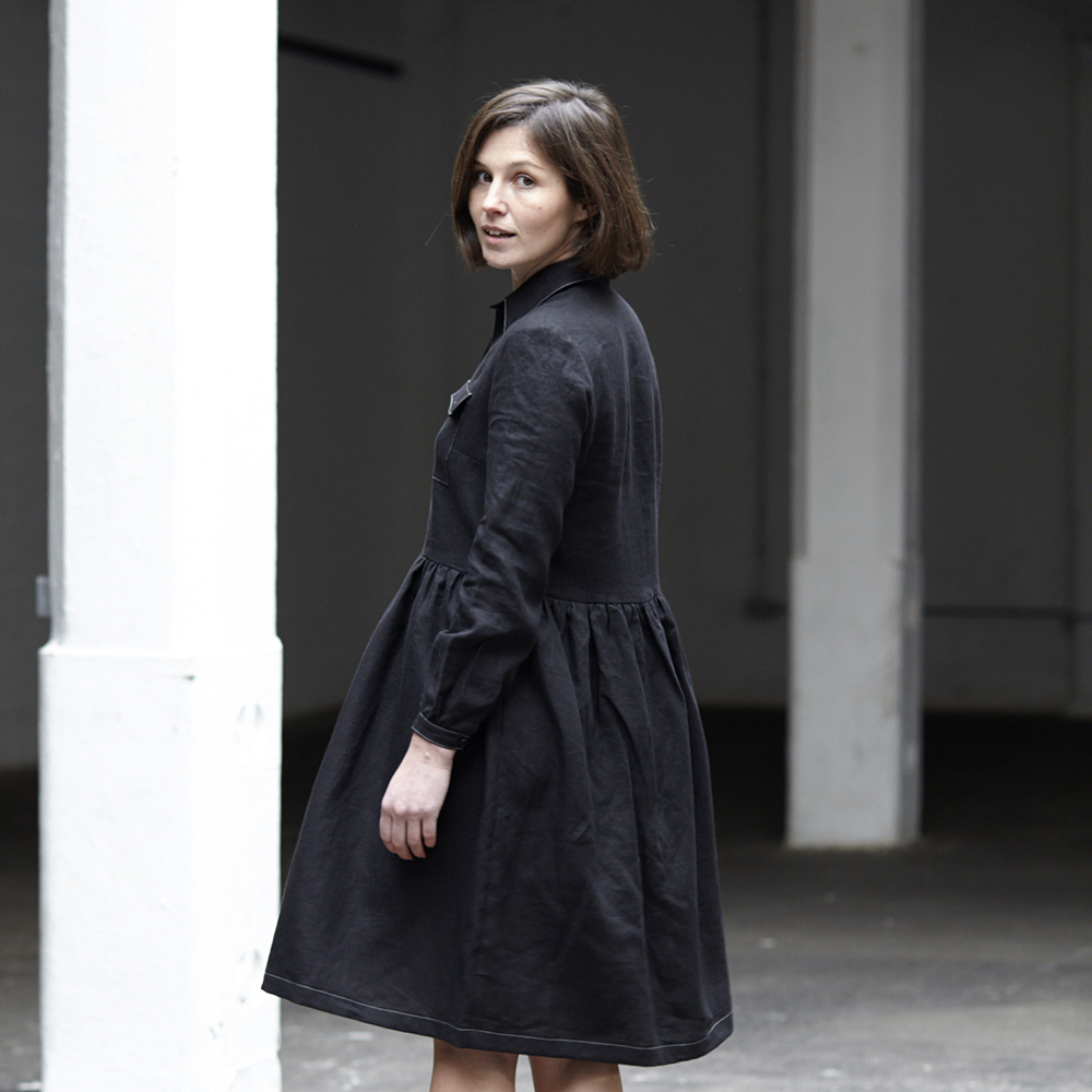 Sewing Patterns - Sky — Shirt Dress With Flap Pockets