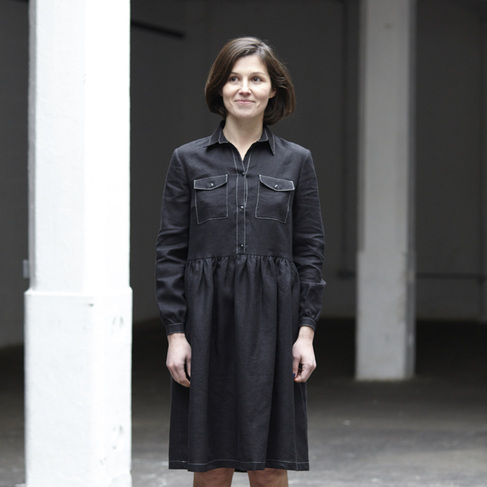 Sky — Shirt Dress With Flap Pockets, Type - PDF