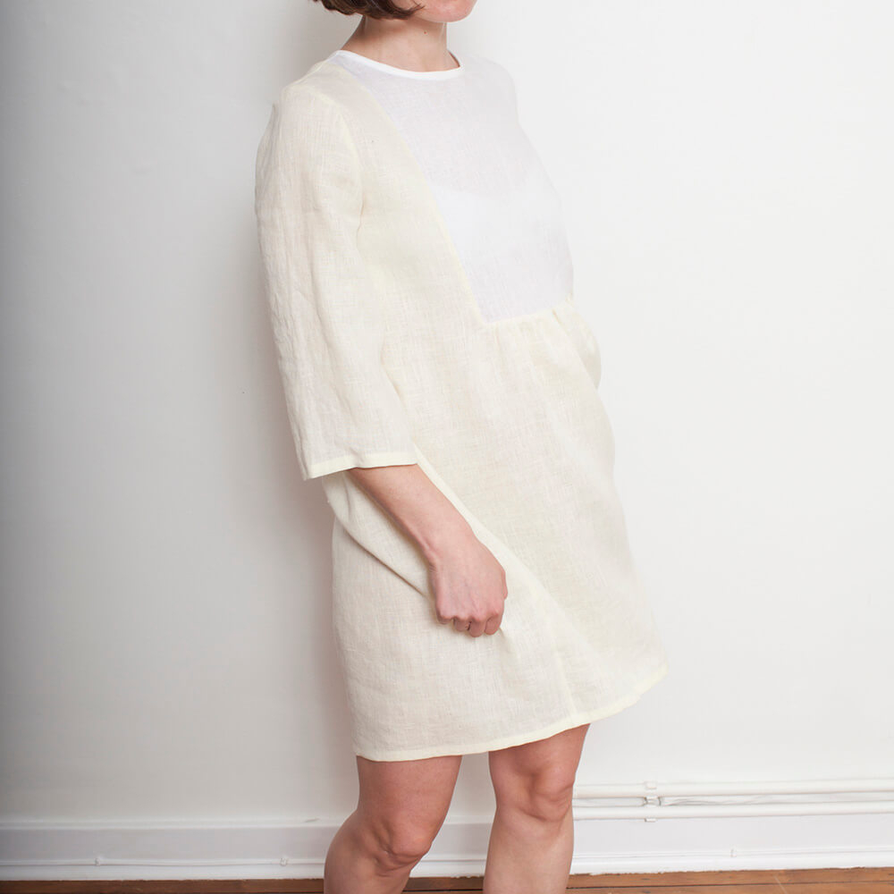 Milou — Linen Color-Block Dress, Type - PDF