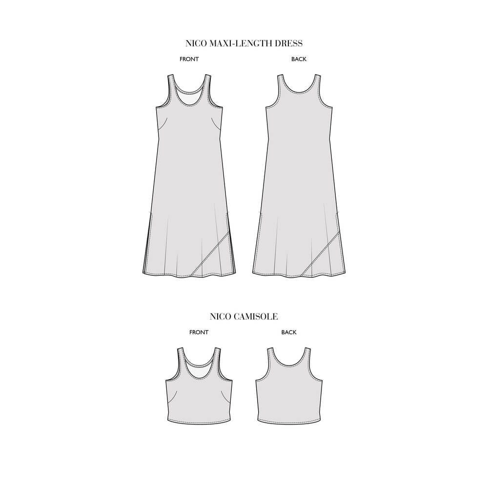 Nico Bias Cut Dresses & Tops, Type Premium Paper
