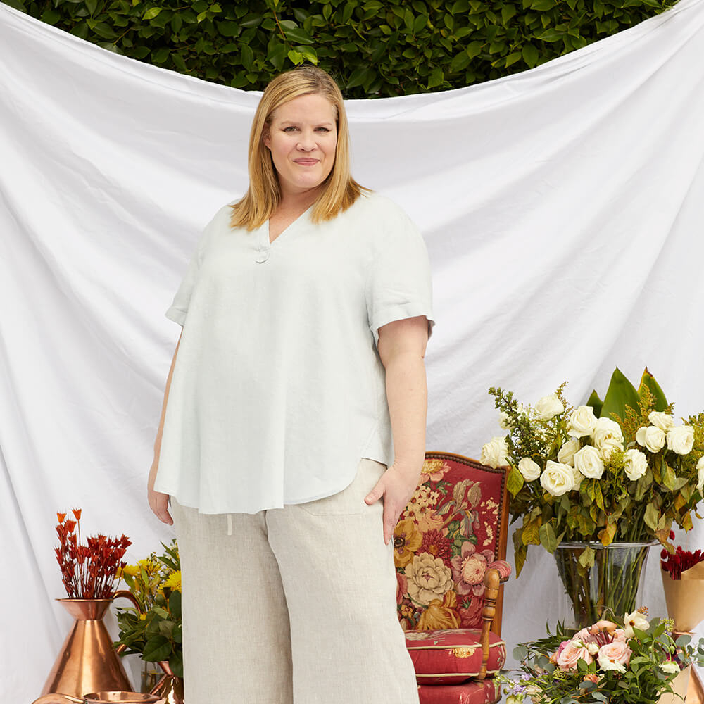 Cameron — Linen Pullover Dress, Blouses and Top, Type - Premium Paper, Single Size - 10 to 16