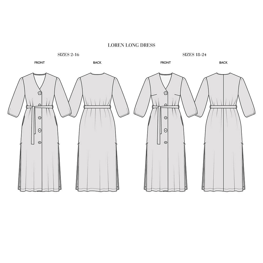 Loren — Linen Pullover Dresses, Type Premium Paper