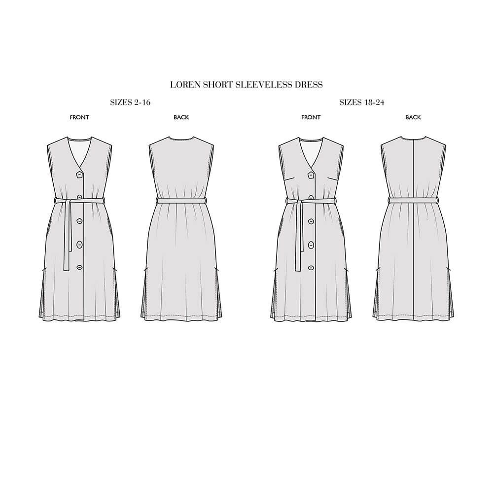 Loren — Linen Pullover Dresses, Type - Premium Paper, Single Size - 10 to 16