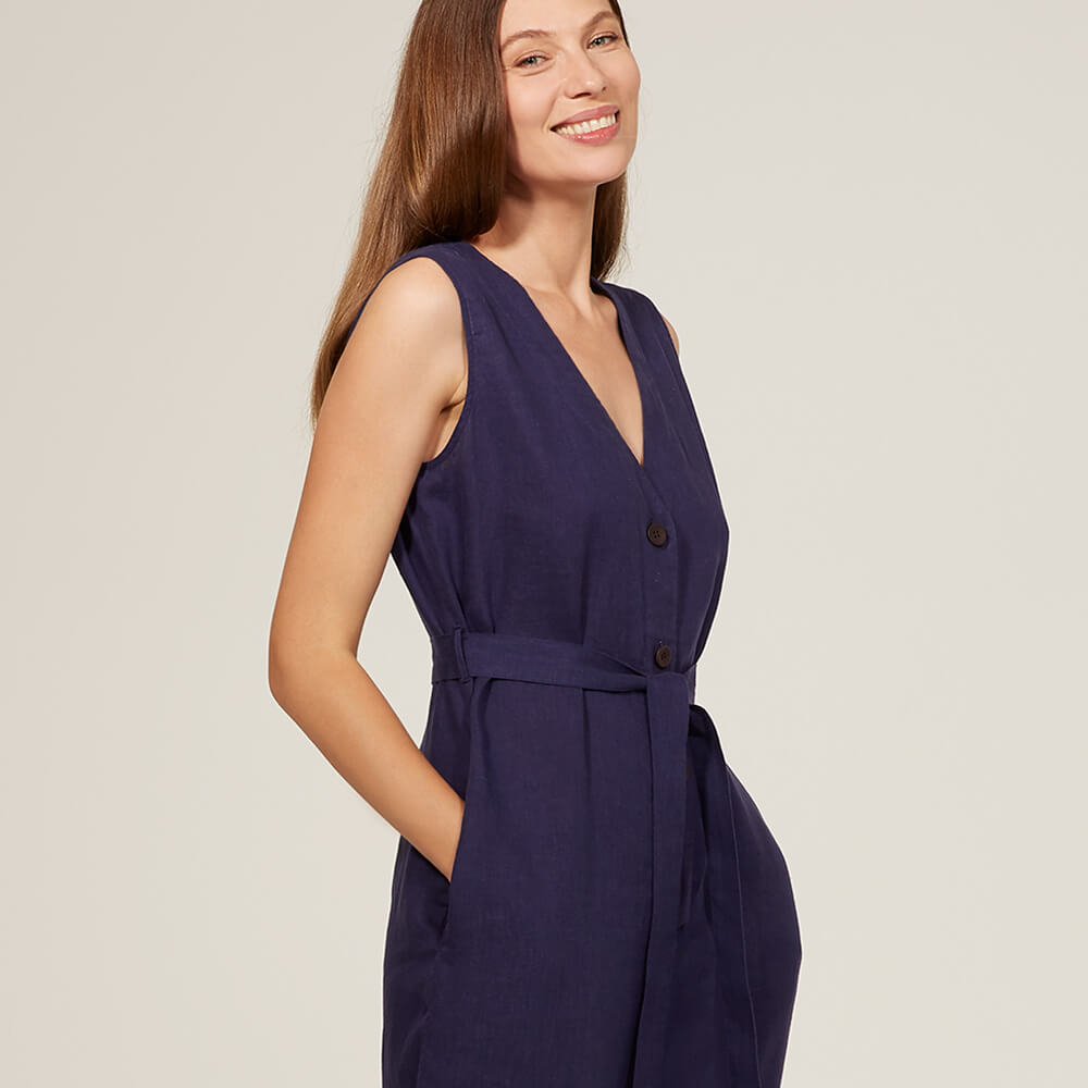 Fabrics-store.com: Gia — Linen Jumpsuits, Type - Premium Paper