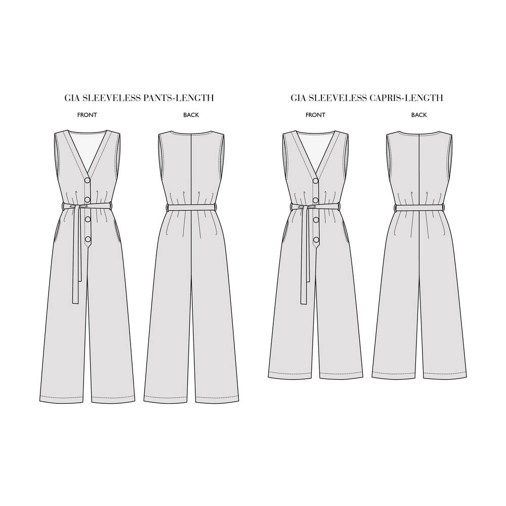 Gia — Linen Jumpsuits, Type - Premium Paper, Single Size - 10 to 16