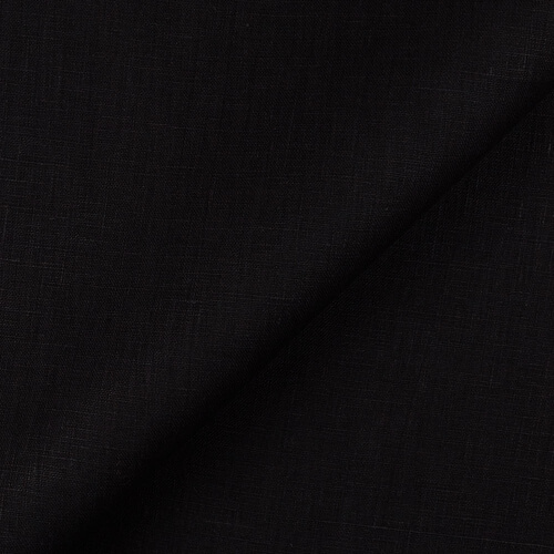 Fabric IL019 All-purpose 100% Linen Fabric Black Softened