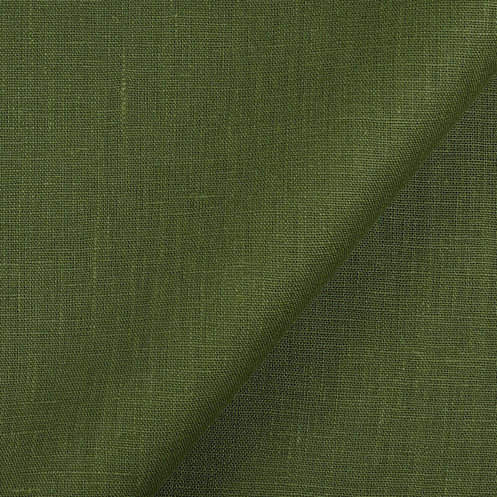 4C22 Rustic  100% Linen Fabric Vineyard Green Softened