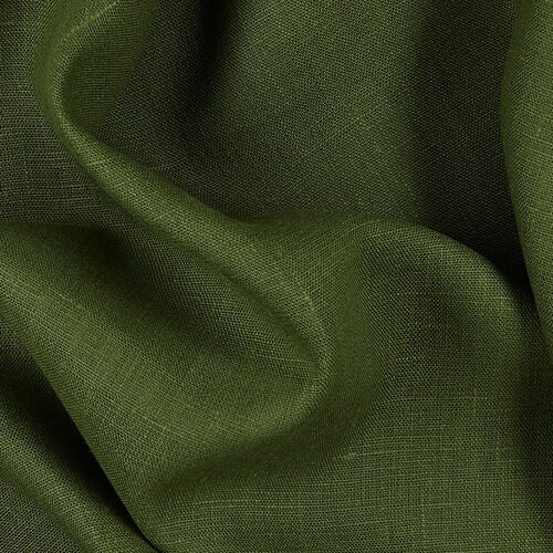 4C22 Rustic  100% Linen Fabric Vineyard Green Softened