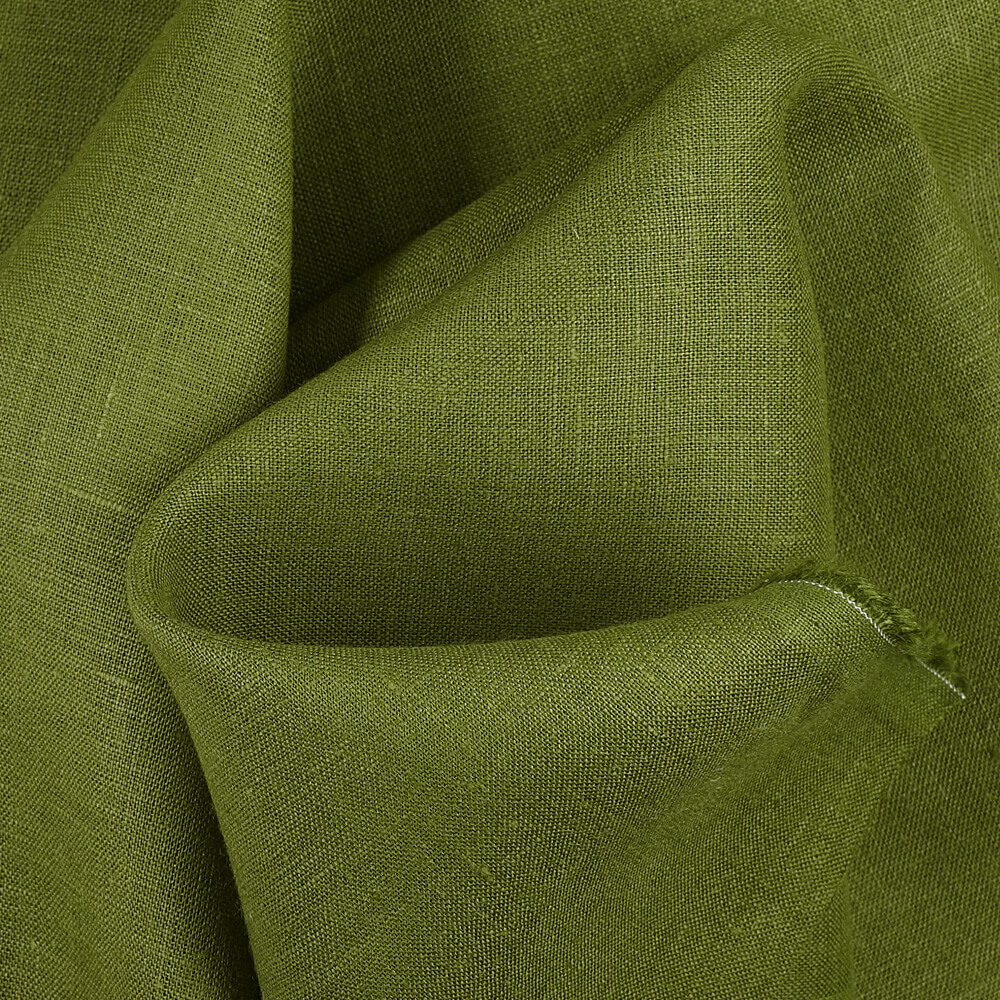 IL019 All-purpose 100% Linen Fabric Cedar Green Softened