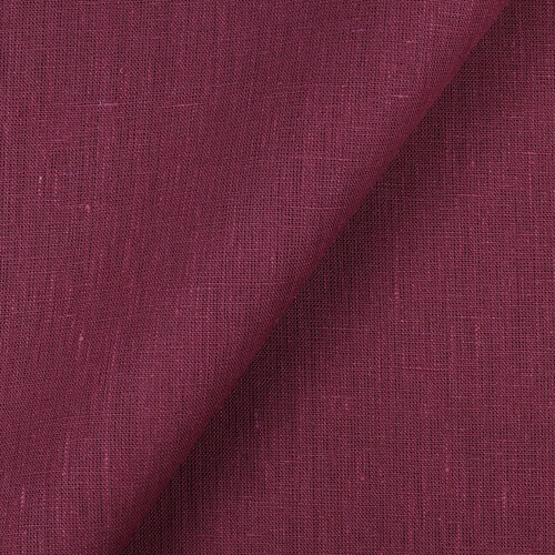 4C22 Rustic  100% Linen Fabric Tawny Port Softened