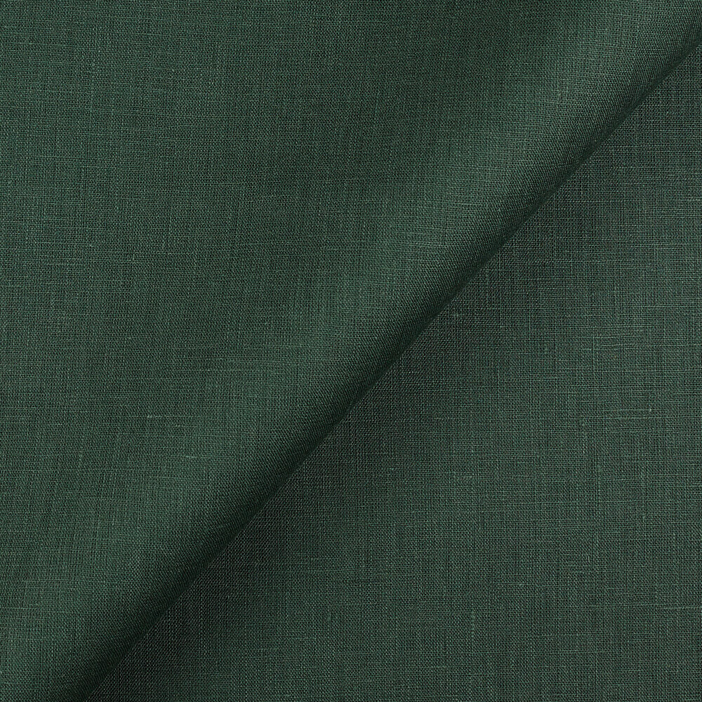 IL020 Handkerchief 100% Linen Fabric Emerald Softened