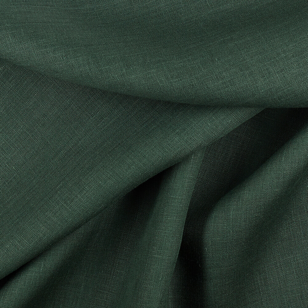IL020 Handkerchief 100% Linen Fabric Emerald Softened
