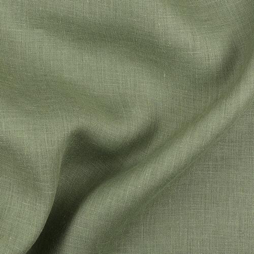 Fabric IL020 Handkerchief 100% Linen Fabric Hedge Green Softened