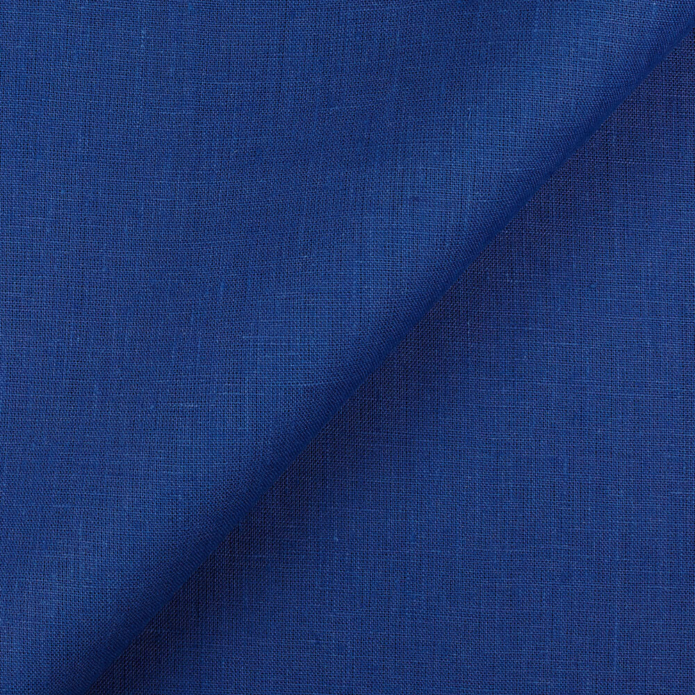 IL019 All-purpose 100% Linen Fabric Royal Blue Softened