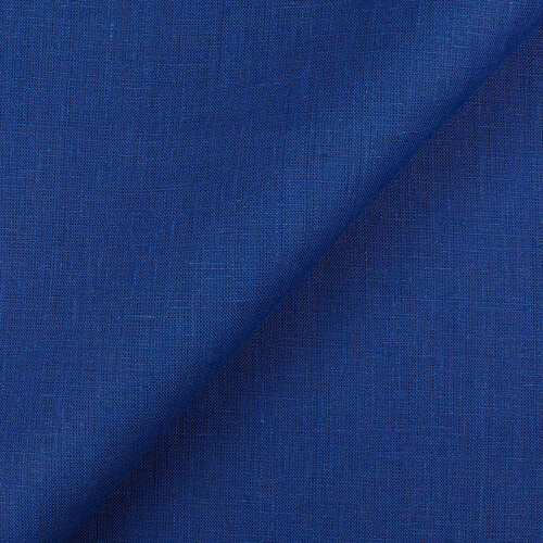 Fabric IL019 All-purpose 100% Linen Fabric Royal Blue Softened