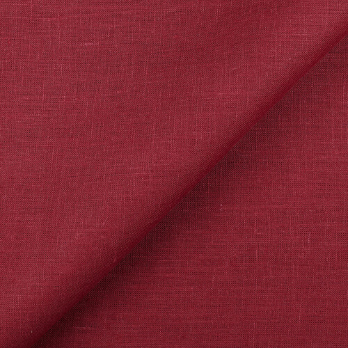 Fabric IL019 All-purpose 100% Linen Fabric Biking Red Softened