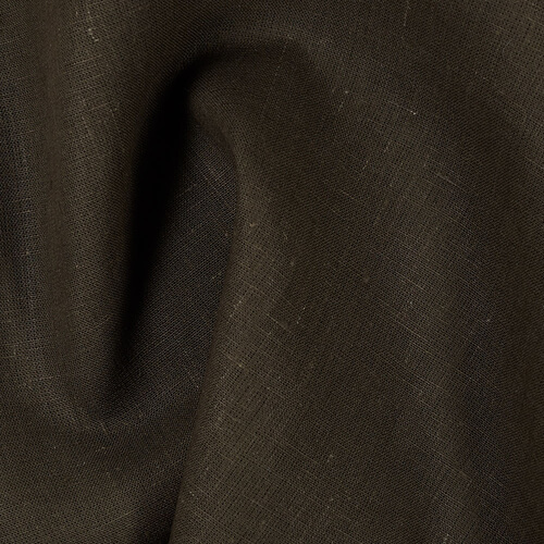 4C22 Rustic  100% Linen Fabric Teak Softened