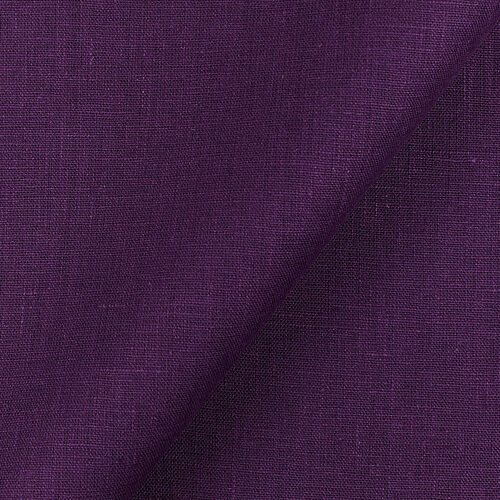 Fabric 4C22 Rustic 100% Linen Fabric Royal Purple Softened
