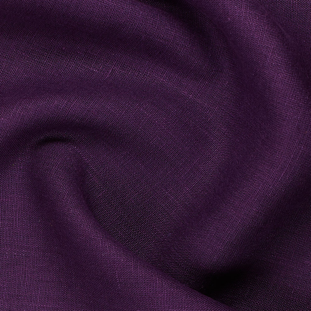 4C22 Rustic  100% Linen Fabric Royal Purple Softened