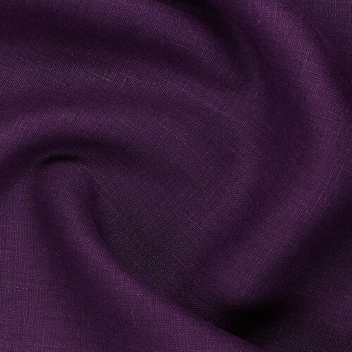 4C22 Rustic  100% Linen Fabric Royal Purple Softened