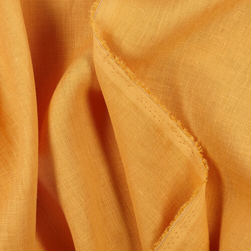 IL020 Handkerchief 100% Linen Fabric Apricot Softened