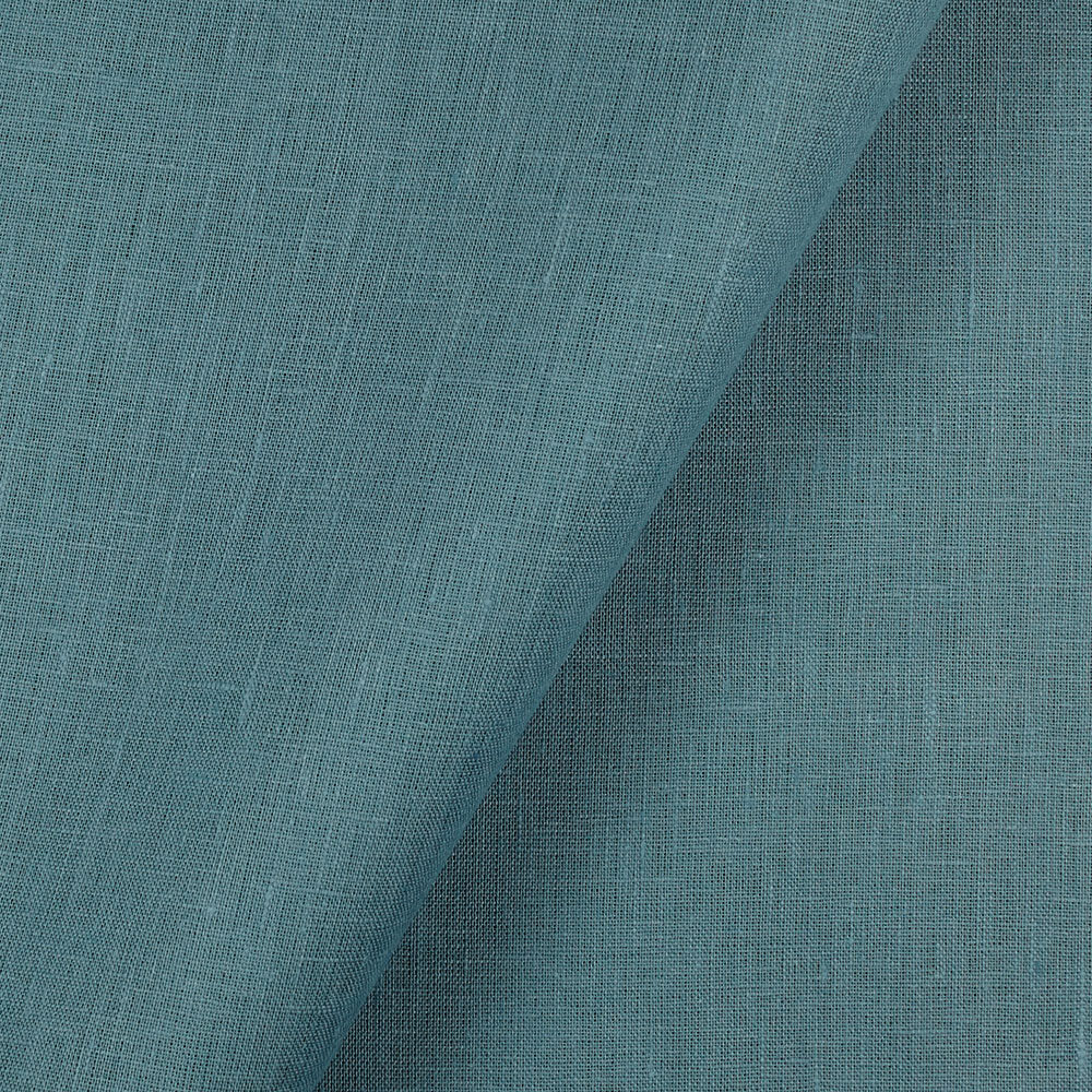 Fabric IL019 All-purpose 100% Linen Fabric Turquoise Softened