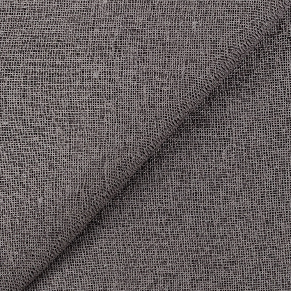 IL041 Open Weave 100% Linen Fabric Asphalt Softened