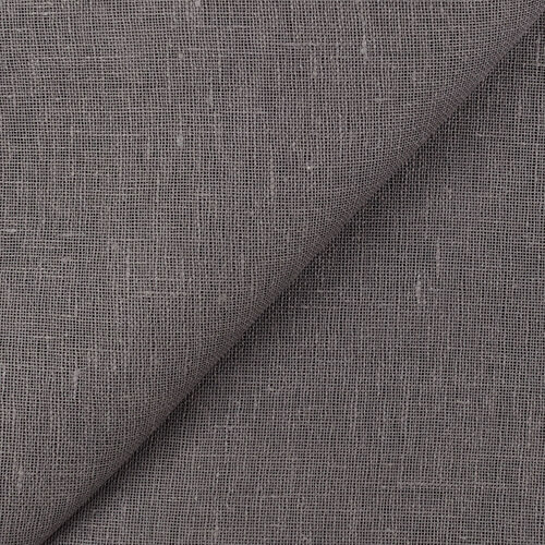 IL041 Open Weave 100% Linen Fabric Asphalt Softened