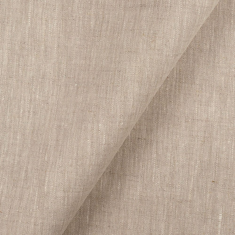 4C22 Rustic  100% Linen Fabric Mix Natural Softened