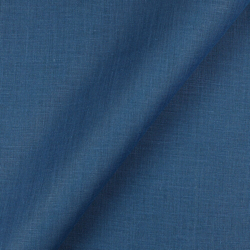 IL020 Handkerchief 100% Linen Fabric French Blue Softened
