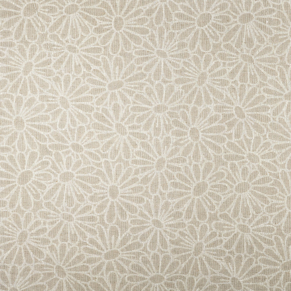 IL002 Textured Jacquard Ivory-natural - Daisy Field 100% Linen Fabric