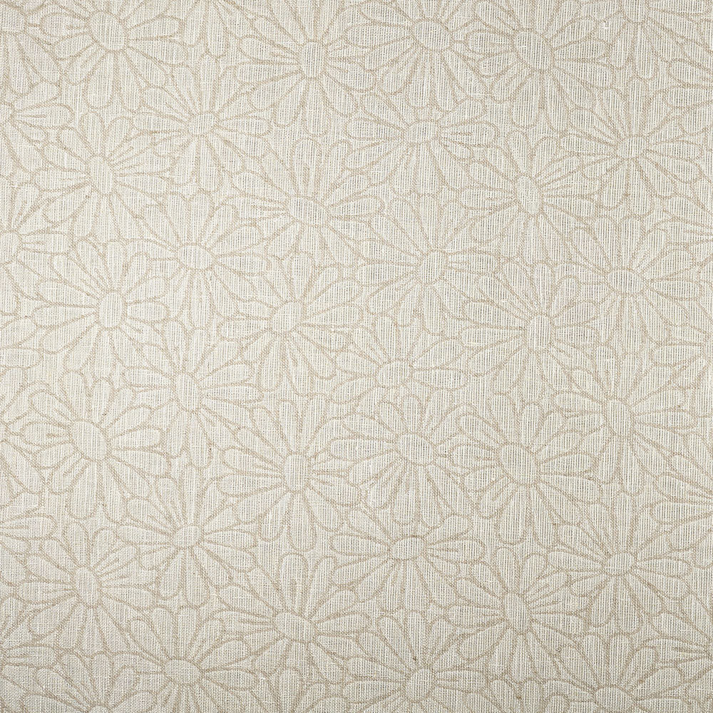 IL002 Textured Jacquard 100% Linen Fabric Ivory-natural - Daisy Field
