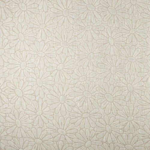 IL002 Textured Jacquard 100% Linen Fabric Ivory-natural - Daisy Field