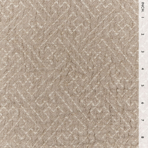 IL002 Textured Jacquard 100% Linen Fabric Ivory-natural - Tetra