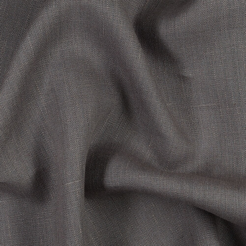 Fabric 4C22 Rustic 100% Linen Fabric Asphalt Softened