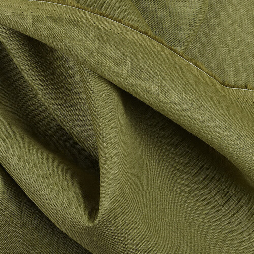 IL019 All-purpose 100% Linen Fabric Loden Green Softened