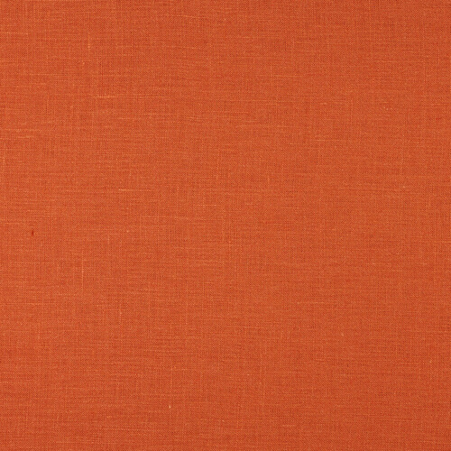 Fabric 1C64 Luxury 100% Linen Fabric Rust Softened