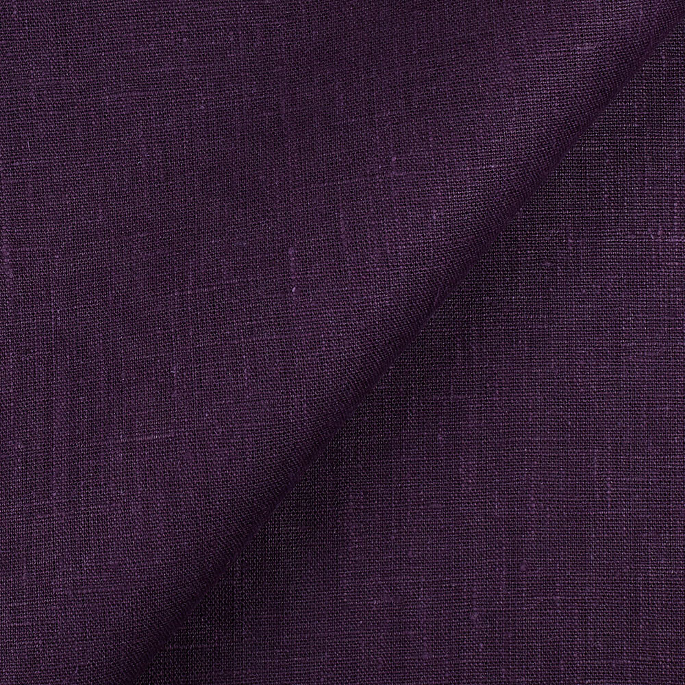 IL090 Canvas 100% Linen Fabric Royal Purple Softened