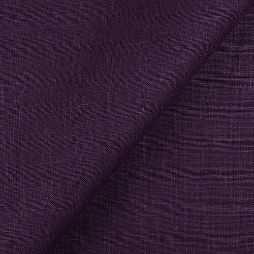 IL090 Canvas 100% Linen Fabric Royal Purple Softened