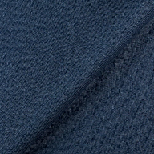 IL019 All-purpose 100% Linen Fabric Insignia Blue Softened